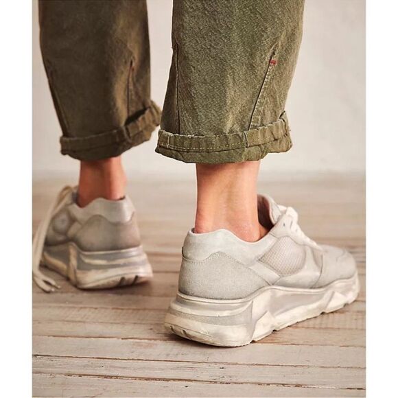 Free People Shoes - Free People‎ Lets Wander Washed Sneakers Size 10 Gray Grunge